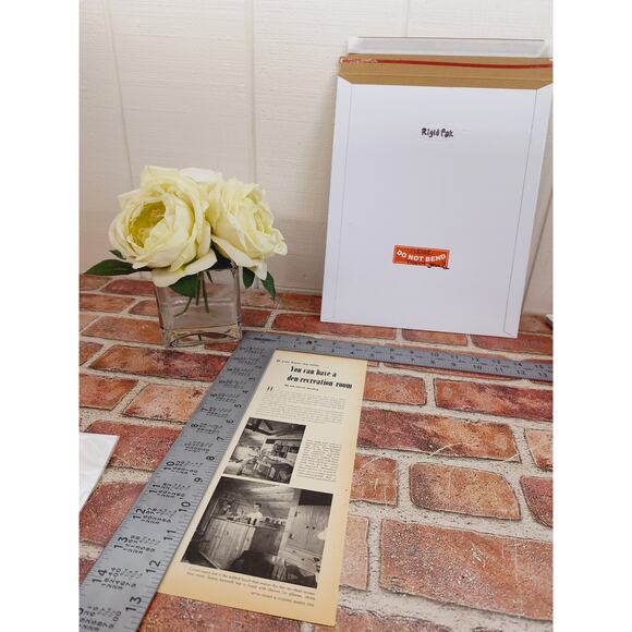 1950 "If You Have an Attic - You Can Have A Den-Rec Room" Vtg Print Article - Picture 6 of 7